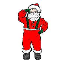 Weihnachtsmann in rotem klassischen Outfit mit Bart